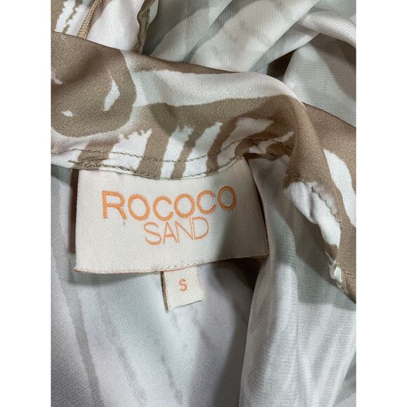 Rococo Sand White Satin Maxi Dress Size S - Picture 4 of 5